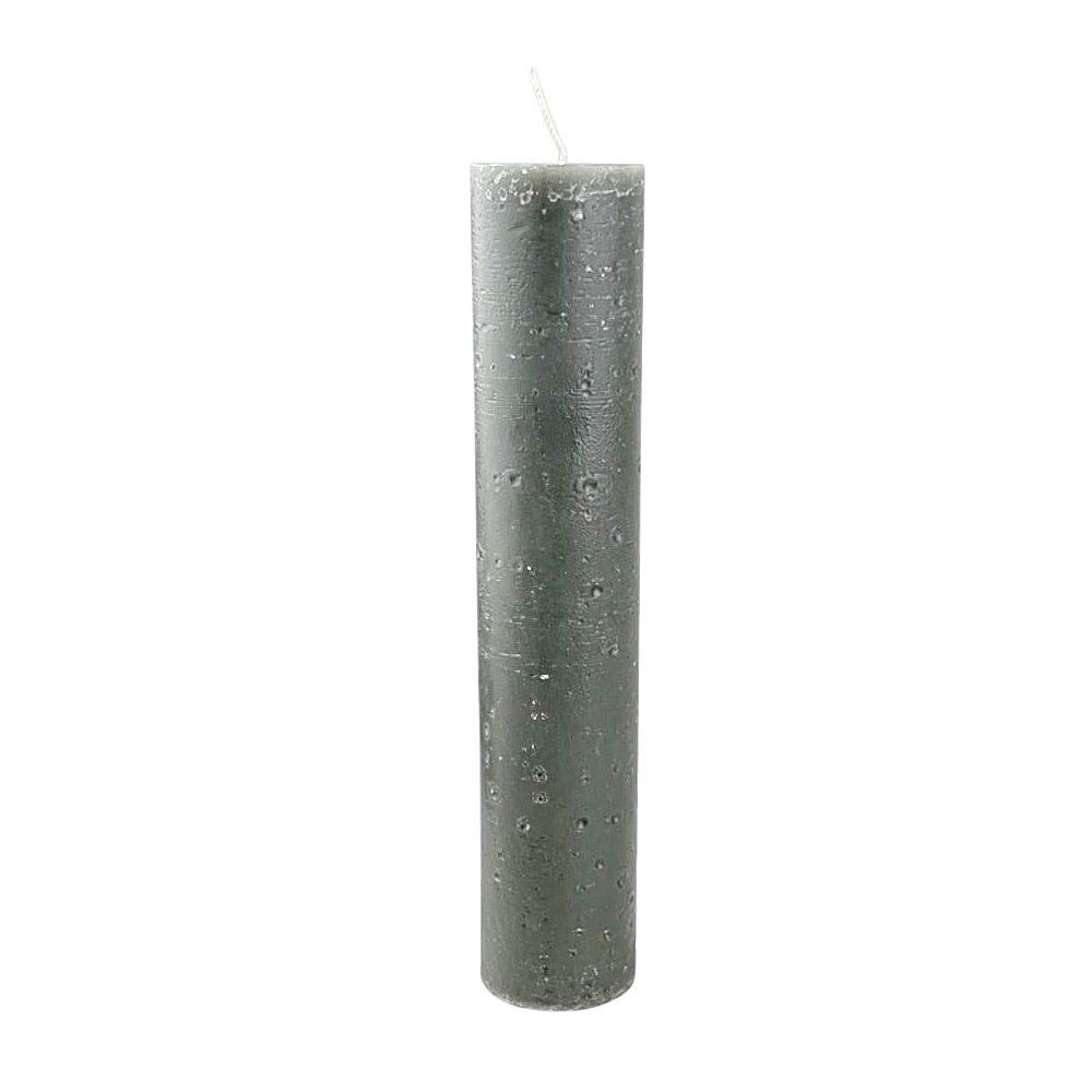Adventskalenderkerze Calendar Grape Leaf-Silber Ø 5 x H 25 cm