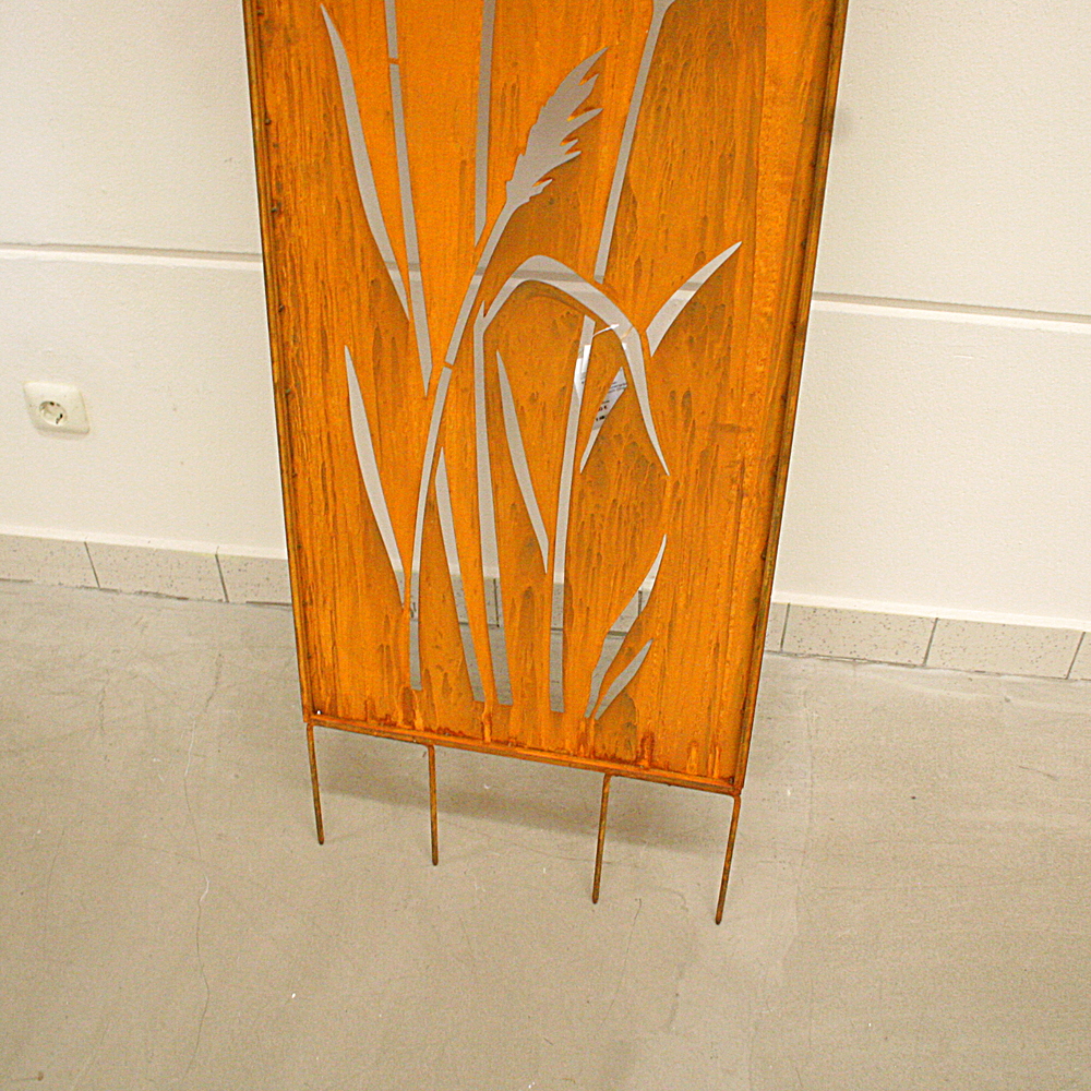 Deko-Objekt Rost-Sichtschutz Dünengräser ca. 150 cm hoch Gingar