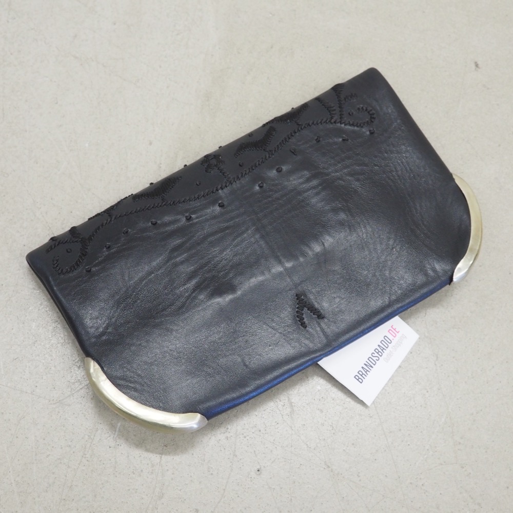 Handgefertigte Leder-Clutch Lovebirds schön dünn edel Bag
