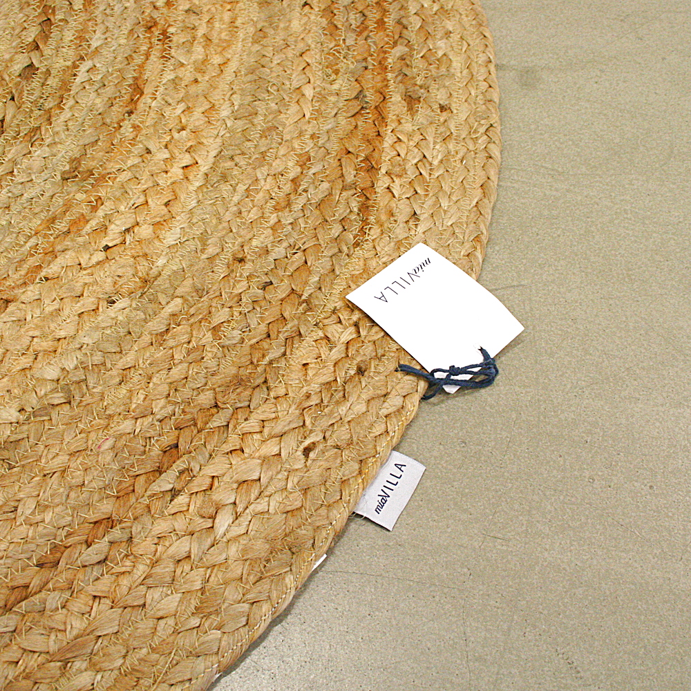 Teppich Tondo Ø ca. 100 cm Jute Handarbeit