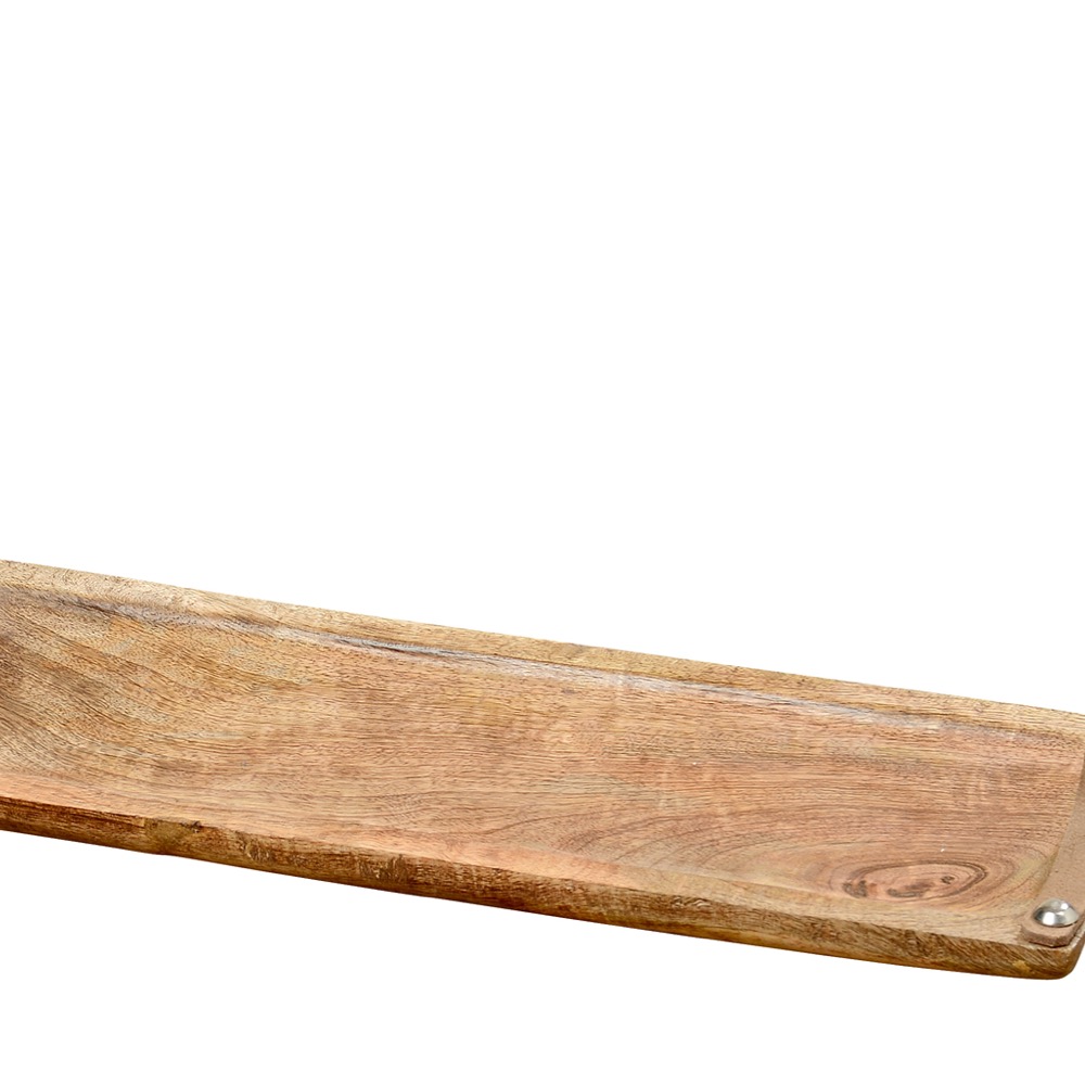 Deko-Tablett-Set Malus 2 tlg. B 13 -15 cm Mango-Holz Einfarbig braun