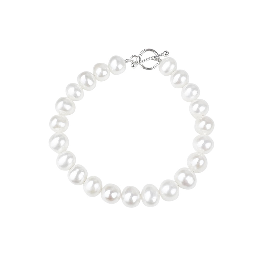 Perlen-Armband Abondance Silikon 925er Sterlingsilber L 18 cm