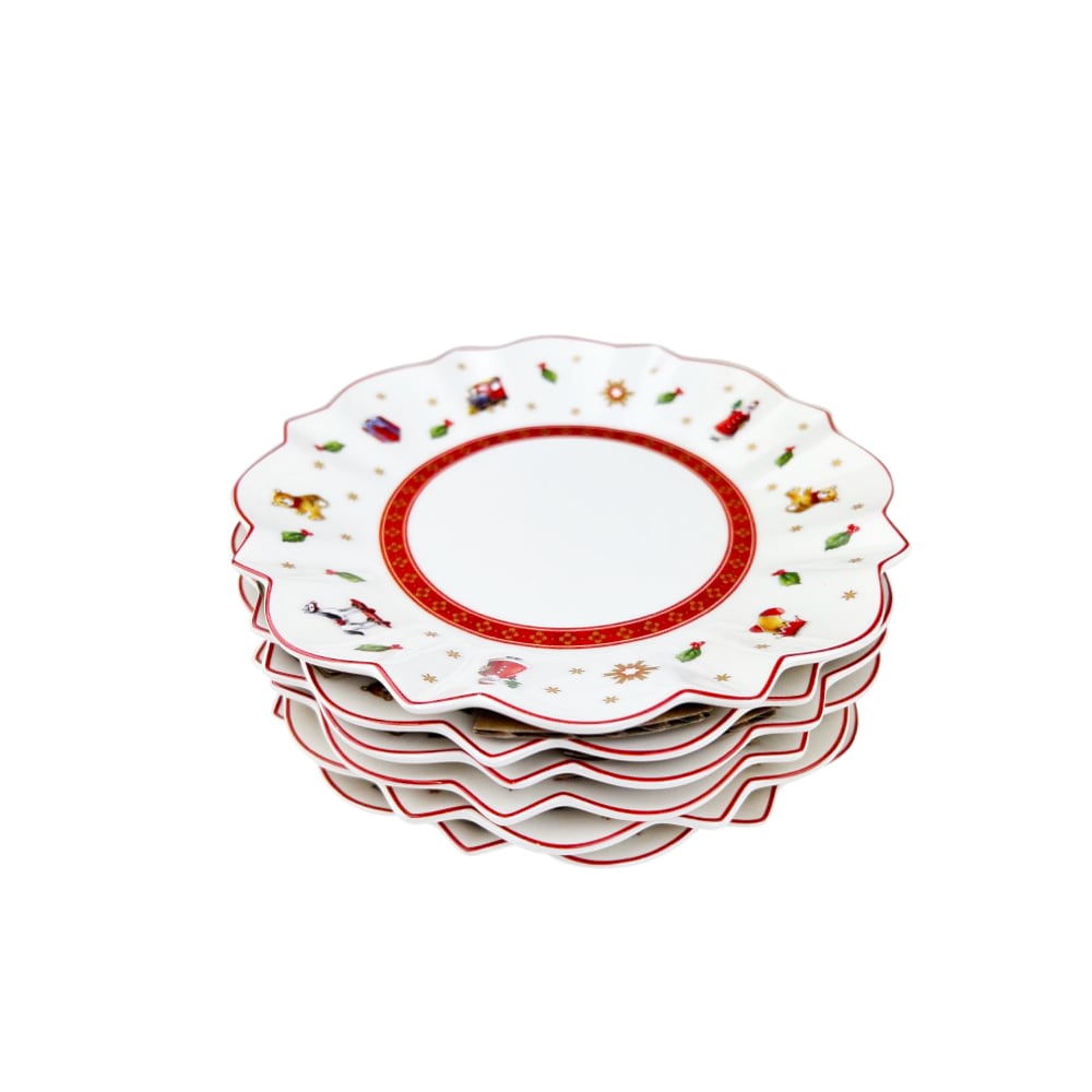 6 x Brotteller Toy's Delight Ø 17 x 2 cm XMAS