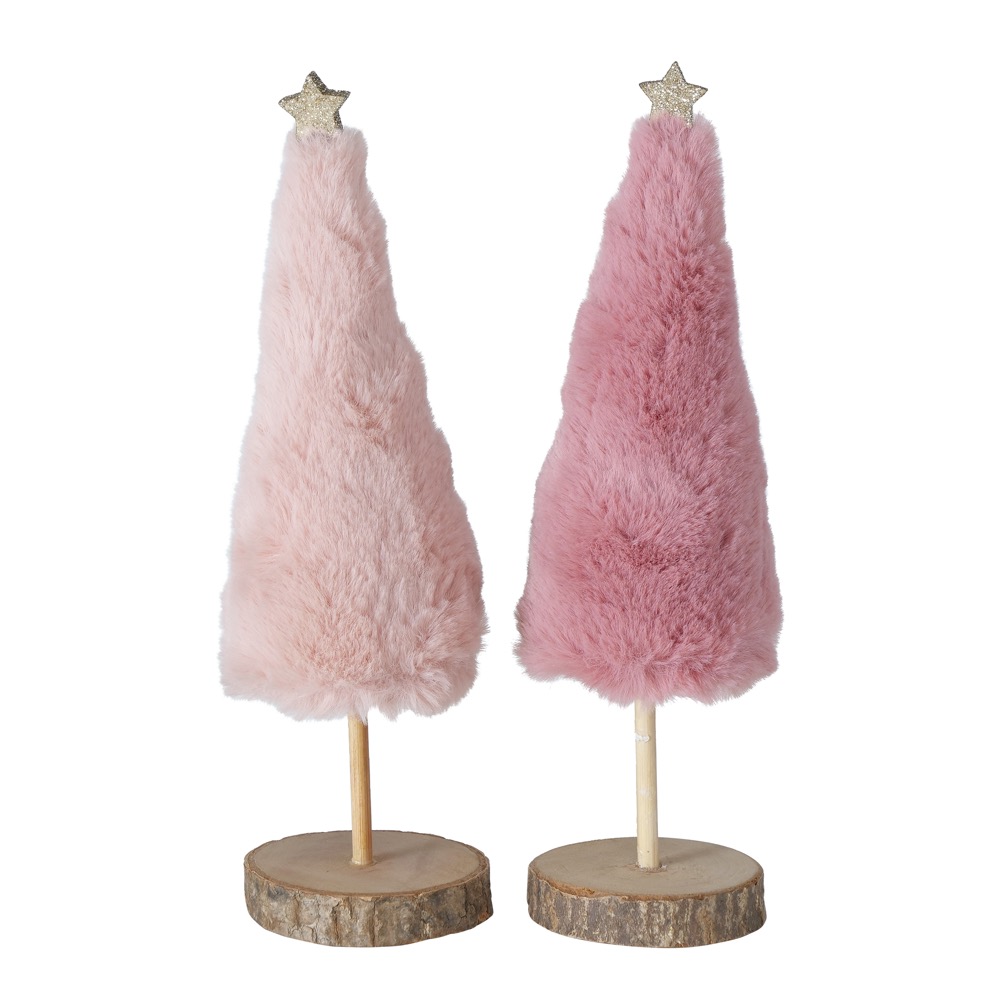 1x Dekoaufsteller Elsa 2 sort. Weihnachtsbaum H 24cm Schima Kunstfell
