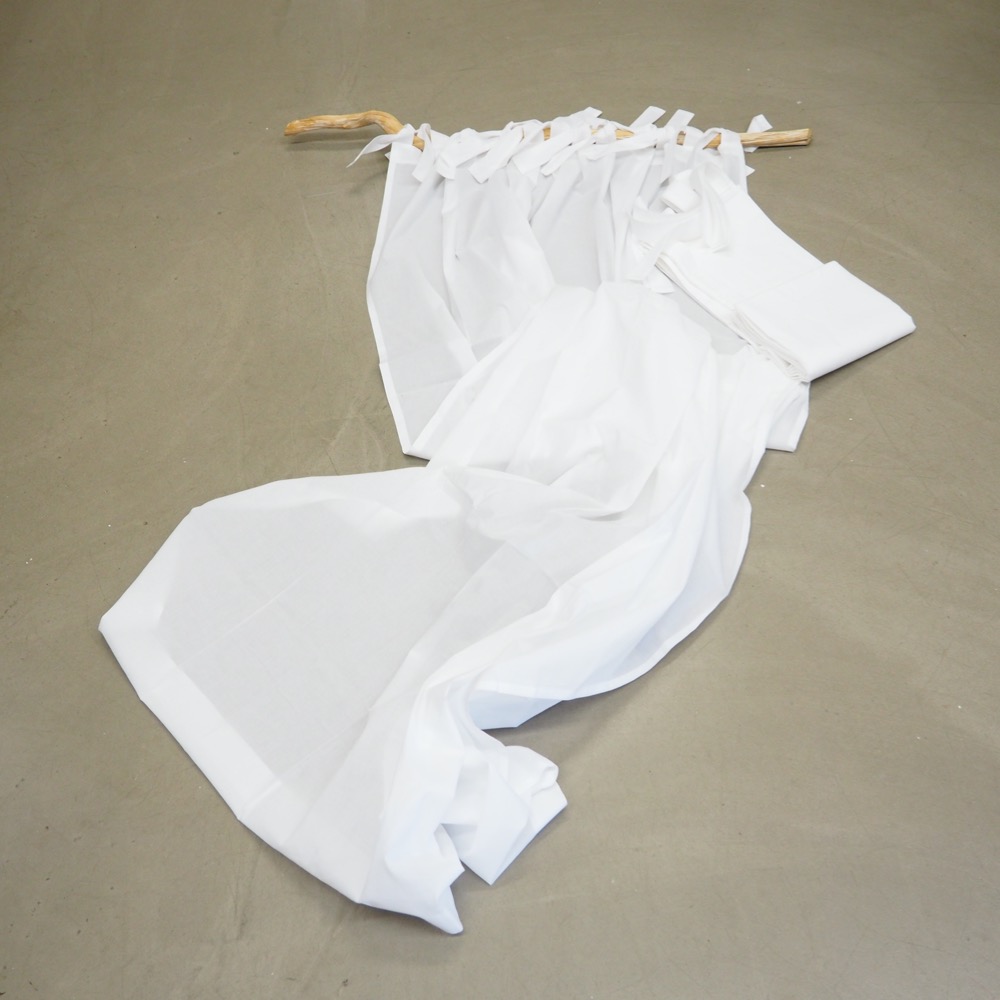 Vorhang Set 2-tlg. Baumwolle je ca. 140x250 cm weiß