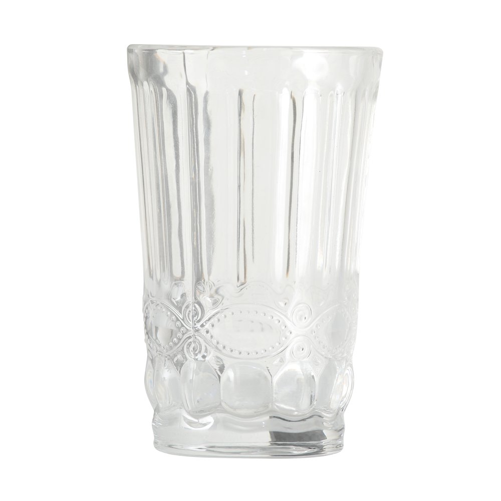 6x Trinkglas Aurora transparent Muster H 13 cm Wasserglas