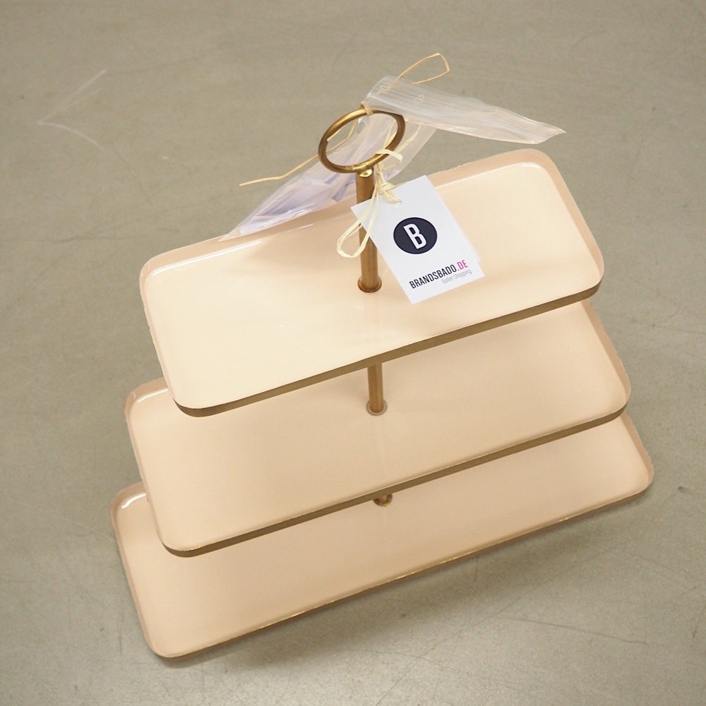 Deko Etagere Goldfarben 3 Etagen Ròse H ca. 60cm