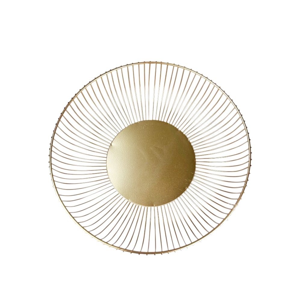 Brotkorb Alice in Goldfarben Metall Deko