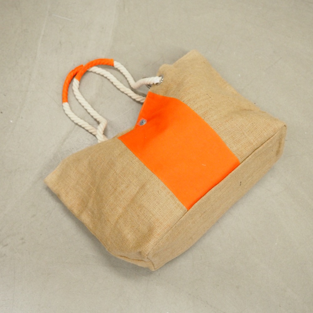 Tragetasche Deck Jute Natur/orange BxH 54,5 x 31cm