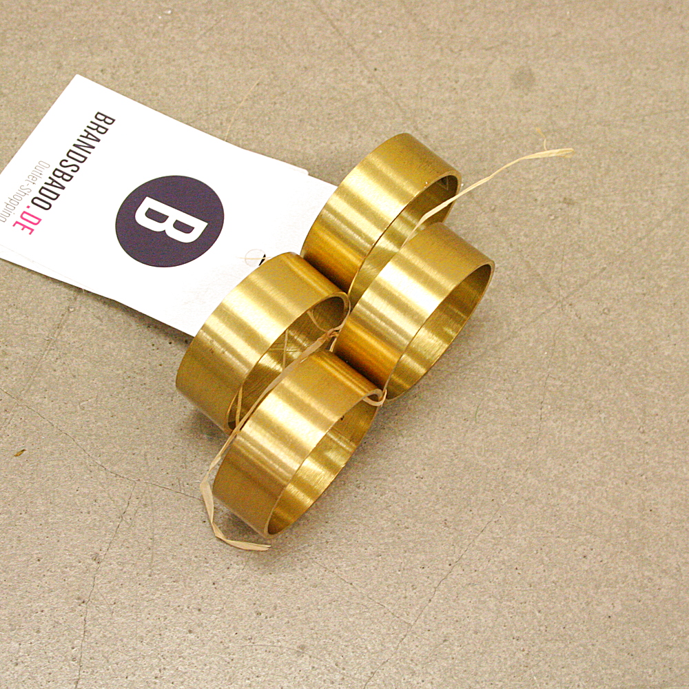 Serviettenringe Ronja 4 Stück goldfarben Messing, Ø 5 cm