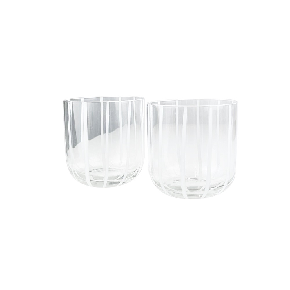 2x Mundgeblasene Wassergläser Mizu Glas 320ml