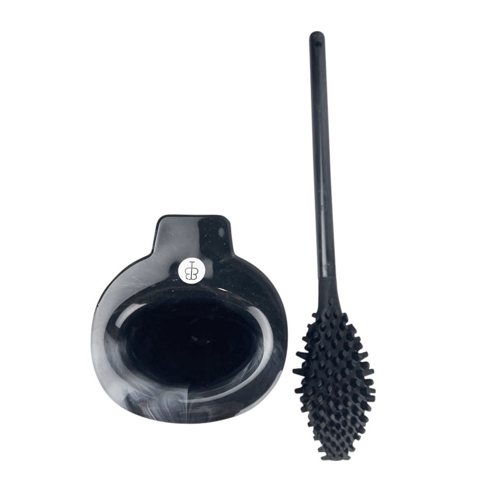 Toilettengarnitur La Brosse Bio-Materialien Schwarz Ø 12 H 37