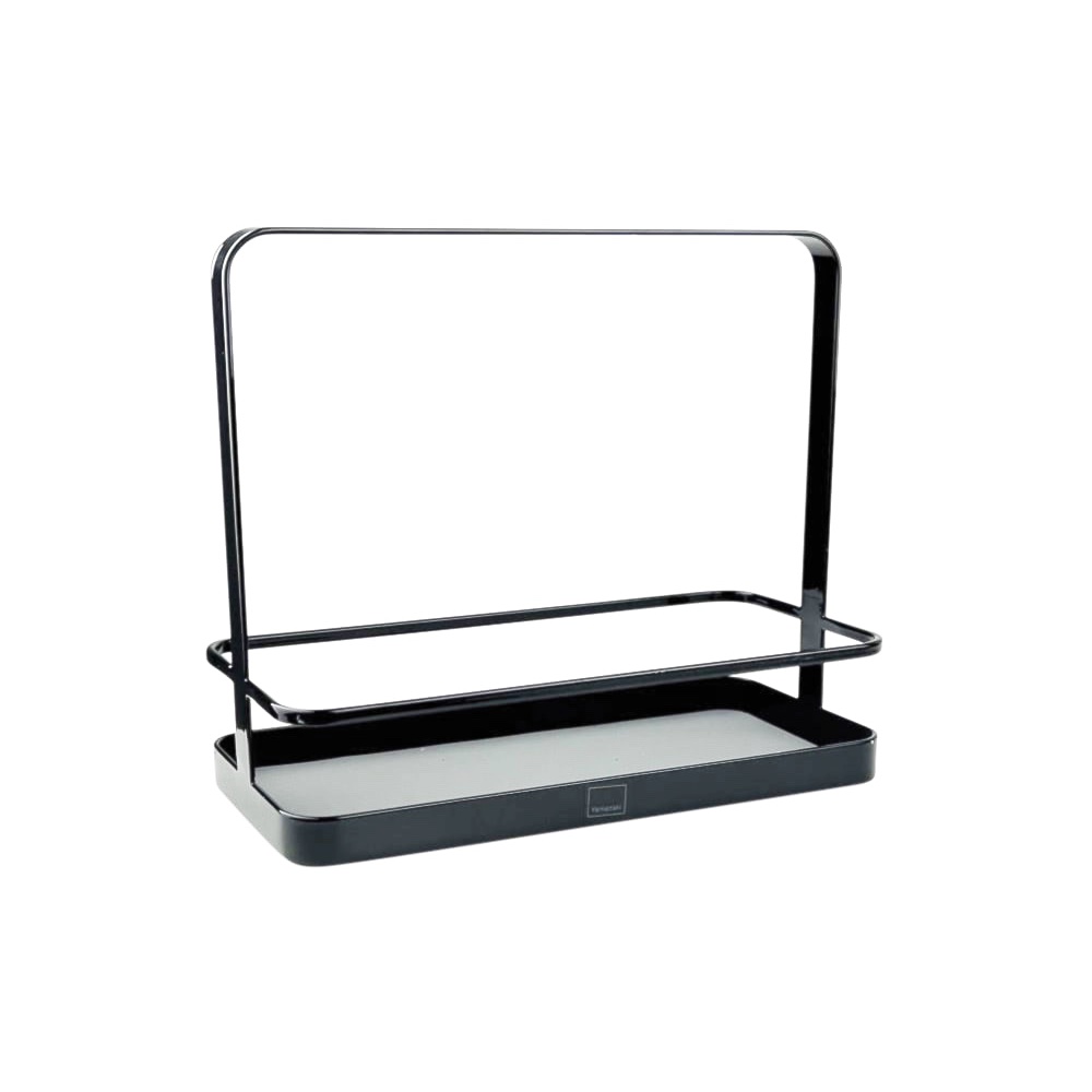 Küchenutensilienhalter Tower schwarz Metall B 21 cm H 18 cm T 10 cm
