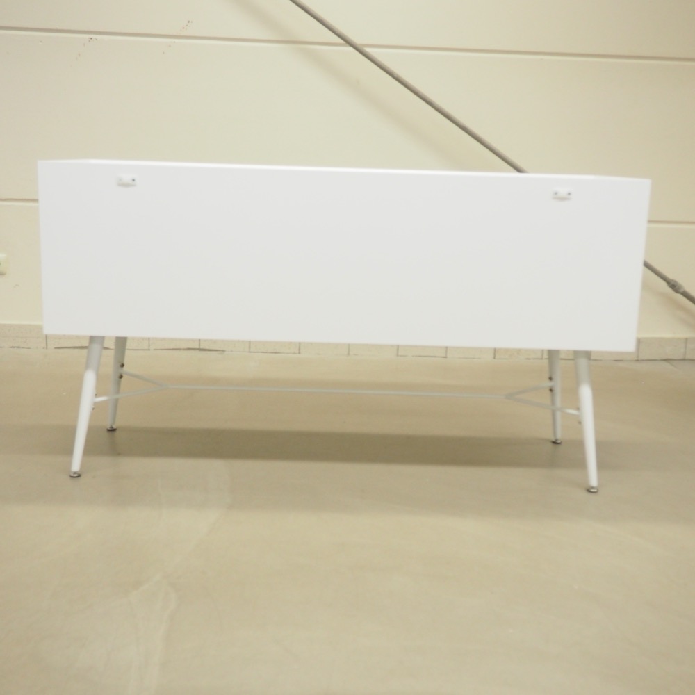Konsole Board weiß Vitrinenschublade Scandi B140xT45xH75cm