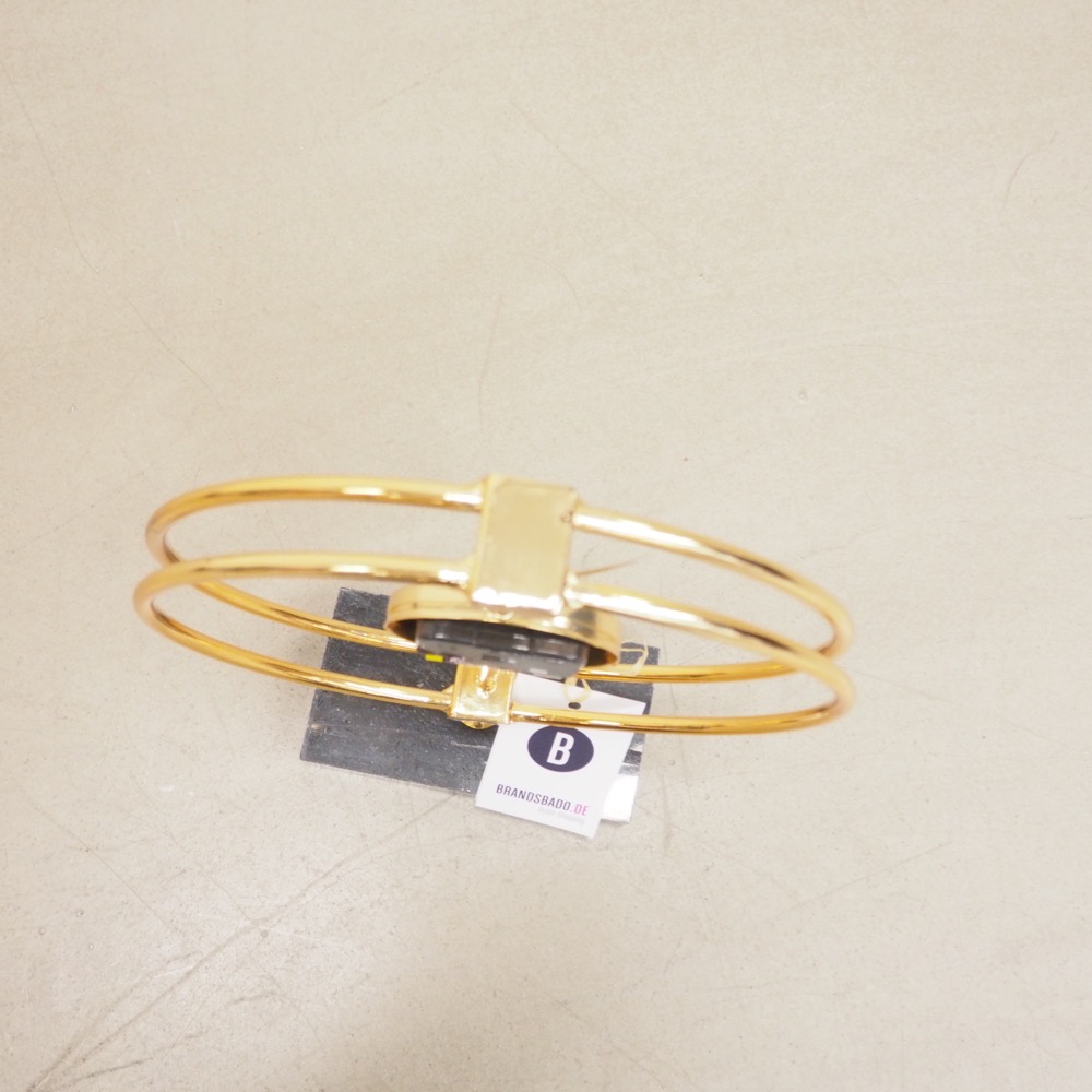 Tisch-Uhr Ashley Eisen Marmor 25x32x8 cm goldfarben