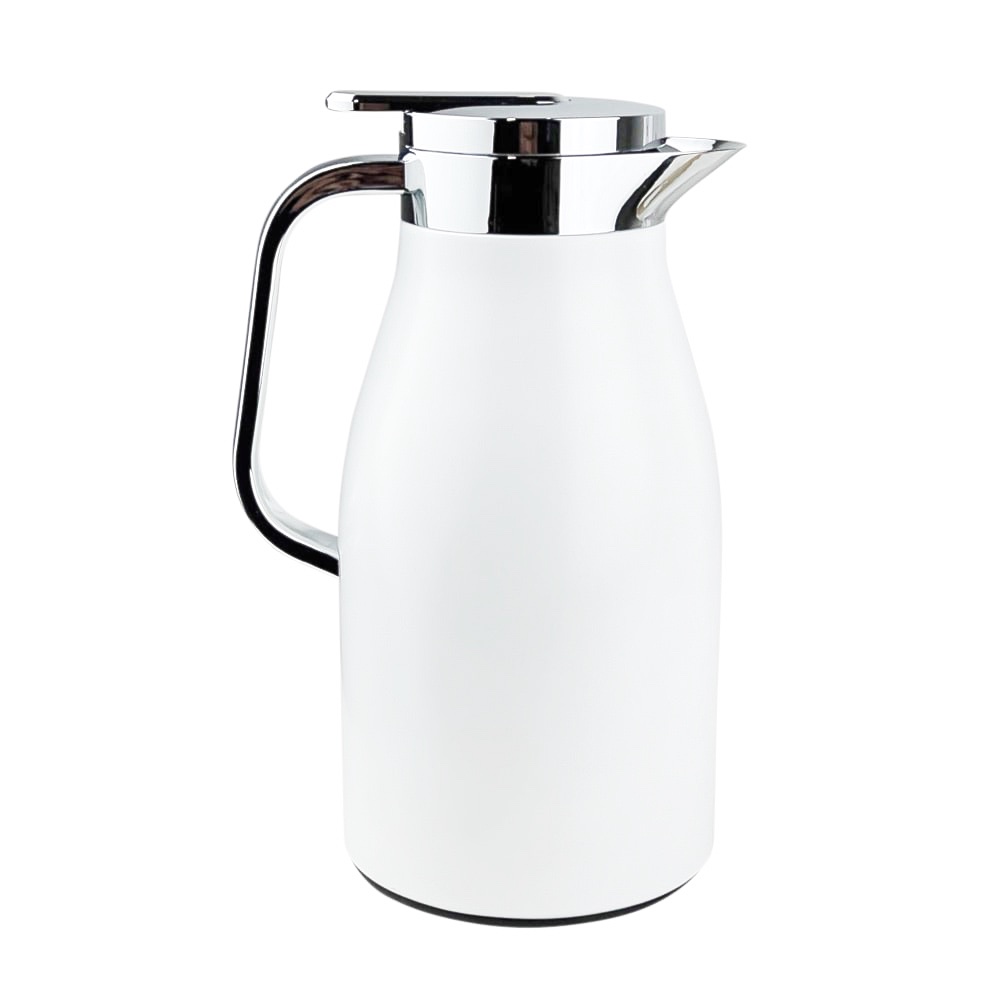 Isolierkanne Skyline 1 L weiss / silberfarben Edelstahl