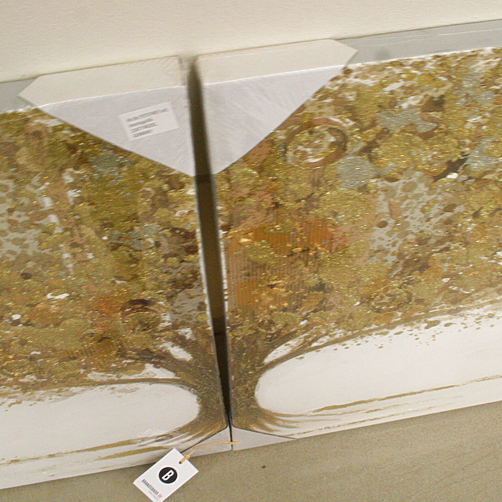 Bilder Set 2 tlg. Mystic Golden Tree je ca. 80x80 cm