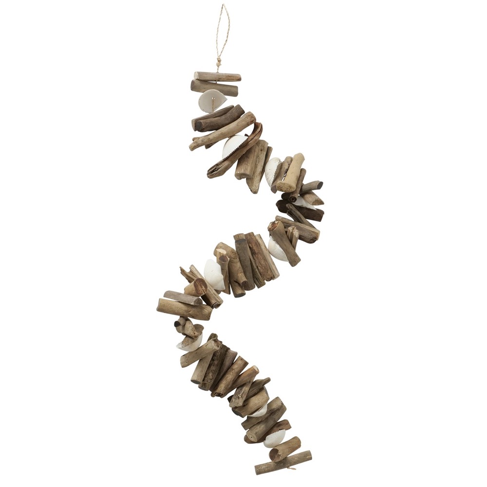 Girlande Kerima Treibholz 100x 6 cm Muschel Deko Windspiel