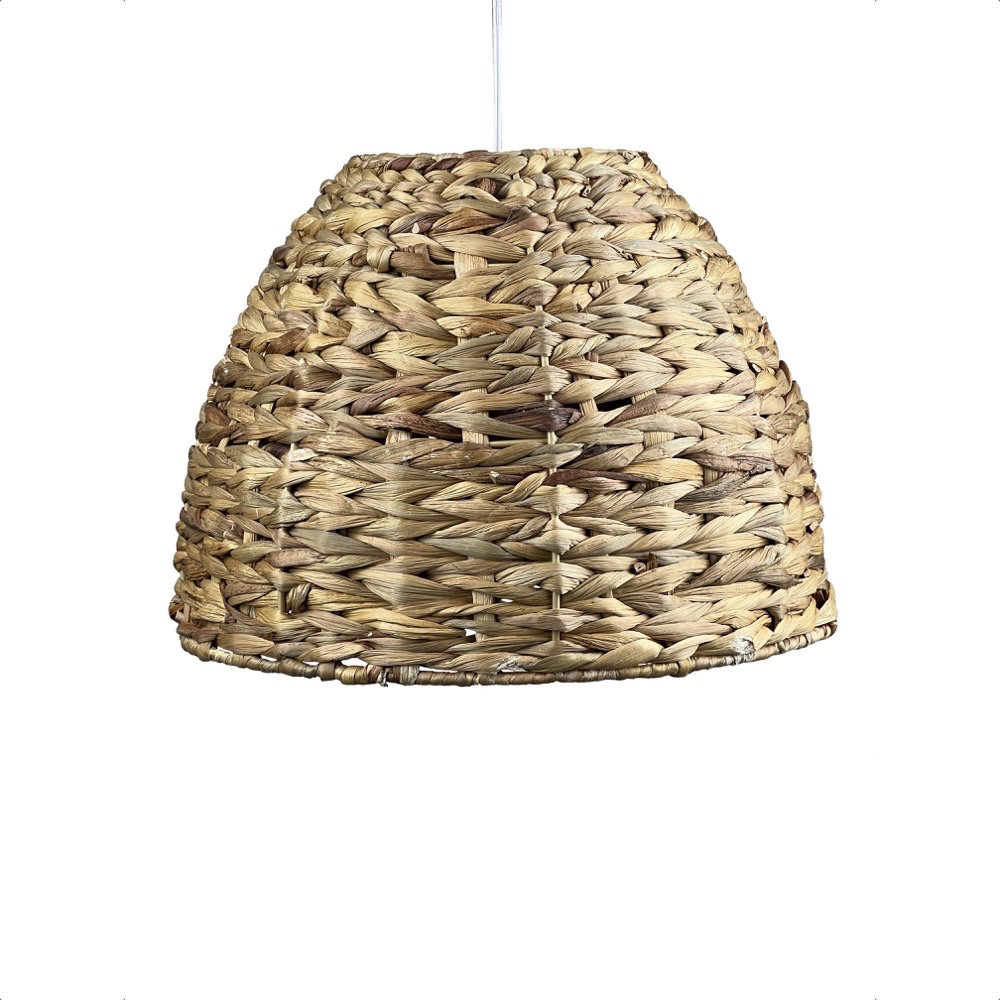 Boho-Pendelleuchte Corb Wasserhyazinthengras Ø 35 x 26 cm.