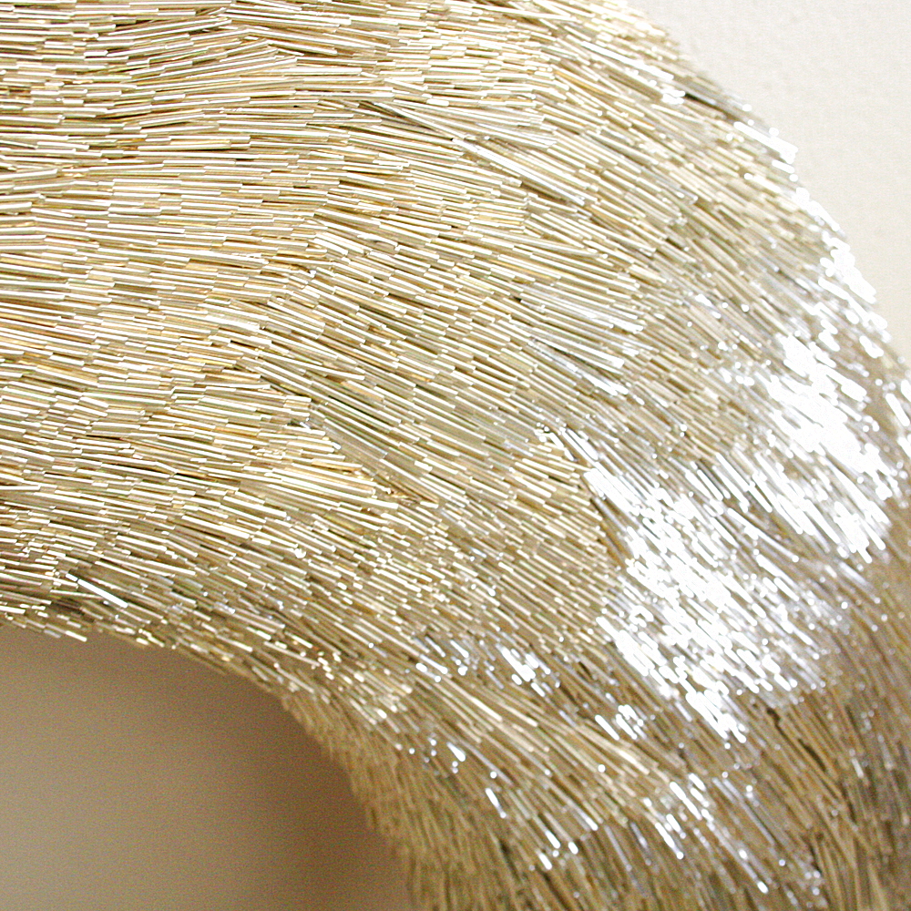 Deko Kranz Ø 60cm champagner gold Metallic Look