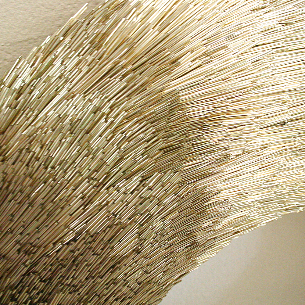 Deko Kranz Ø 60cm champagner gold Metallic Look