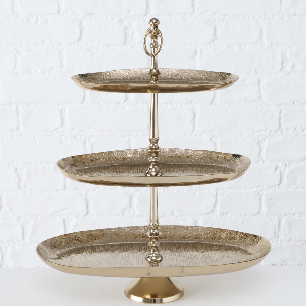 Deko-Etagere Selwyn H 50cm Aluminium Champagner Deko-Objekt