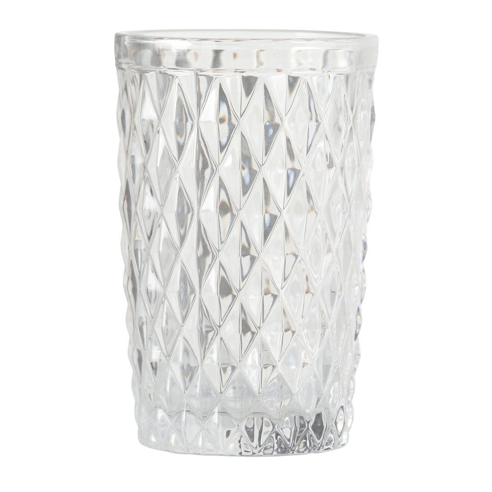 6x Trinkglas Aurora transparent Muster H 13 cm Wasserglas