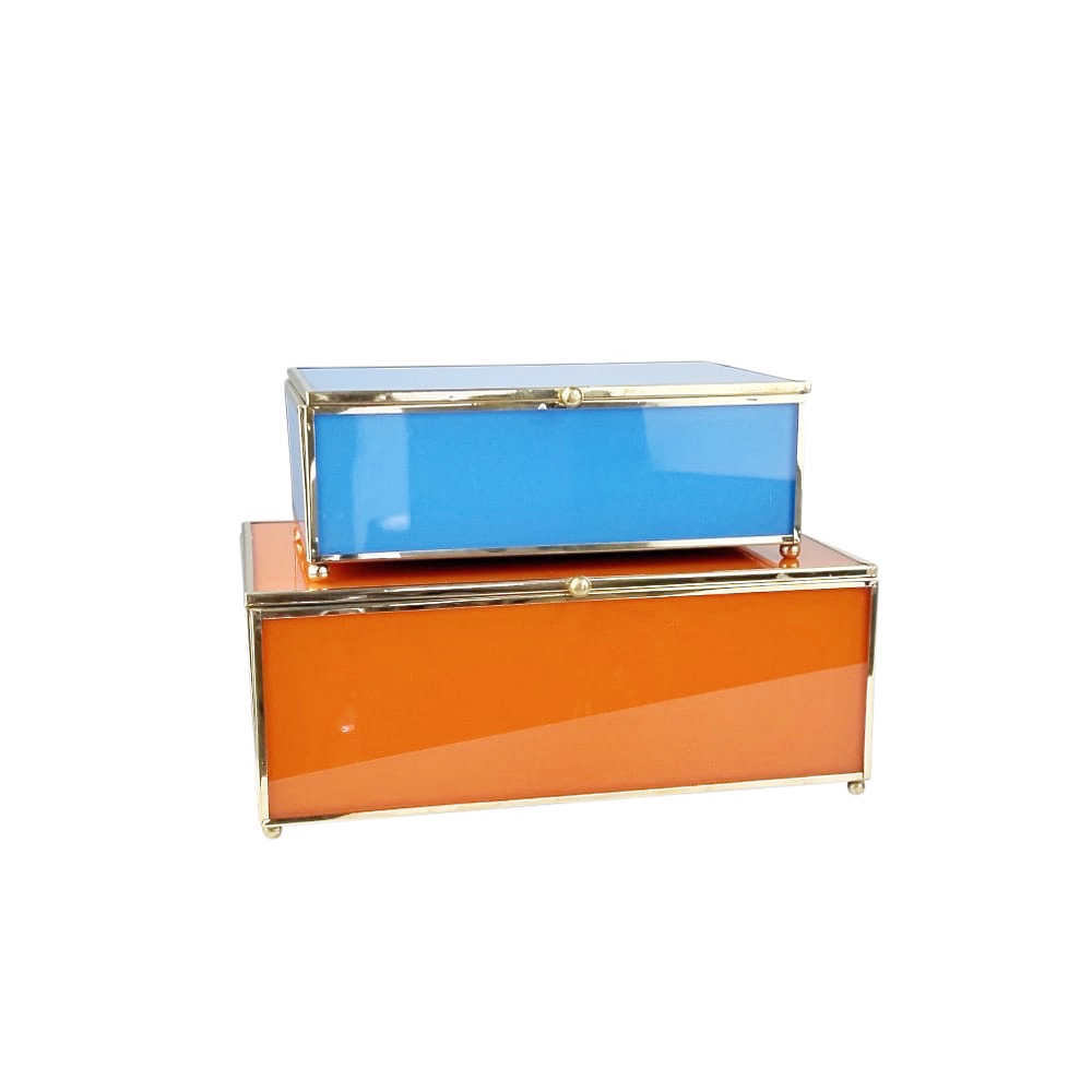 Aufbewahrungsbox-Set Neomi Orange Blau
