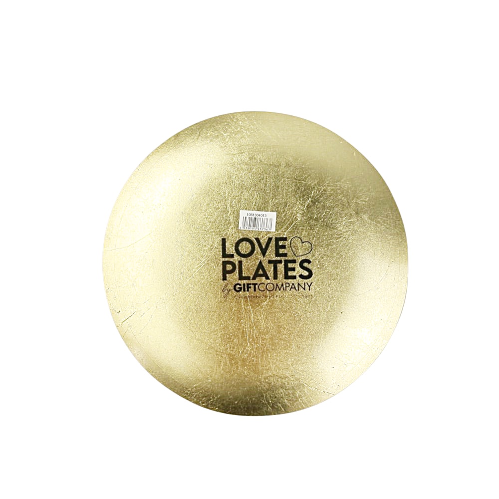 Vide-Poche Heart Glas Ø 13 cm H 1 cm Gold Pink Herz