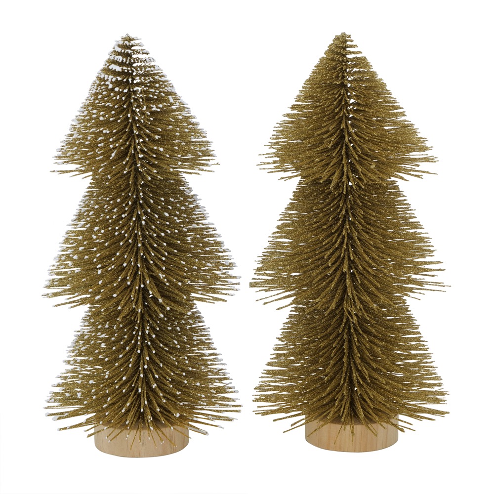 1x Dekoaufsteller Tarvo 2sort. Baum H 30cm Deko Tanne Weihnachten