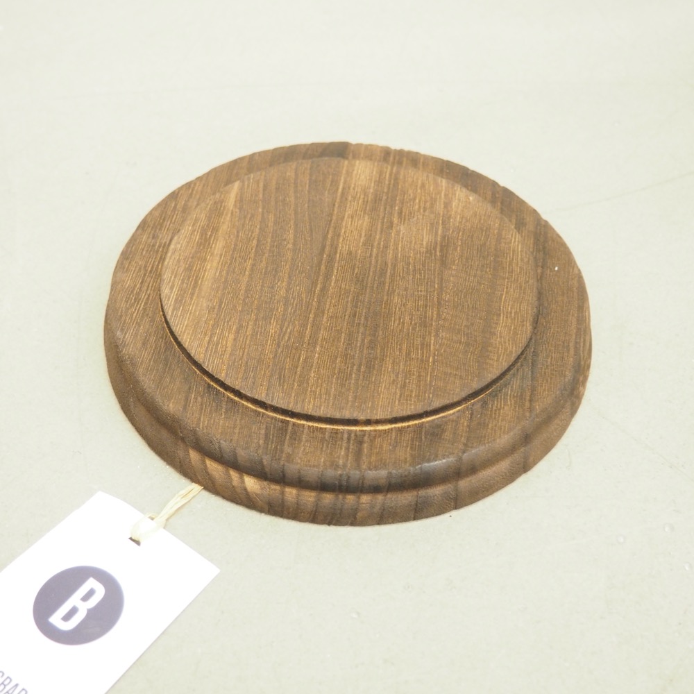 Deko-Tablett Bell Glasglocke Glas Holz Ø 18 cm Deko-Objekt