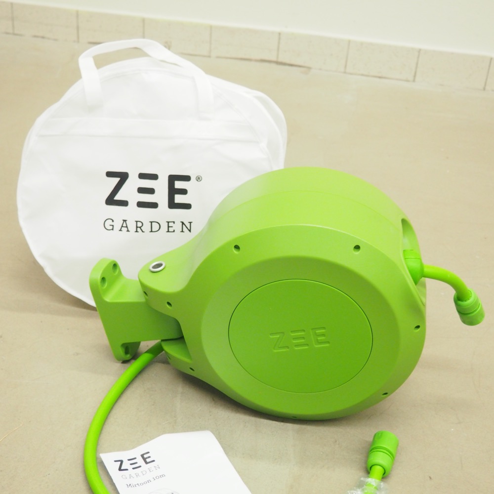 Gartenschlauch-Trommel-Set Mirtoon 10-tlg. Schlauch 10 m Spritzpistole grün