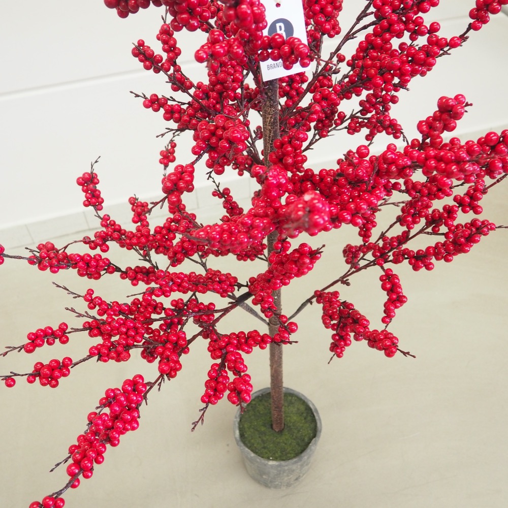 Kunstpflanze Berry Gingar ca. H170 cm Ø86 cm rot Deko
