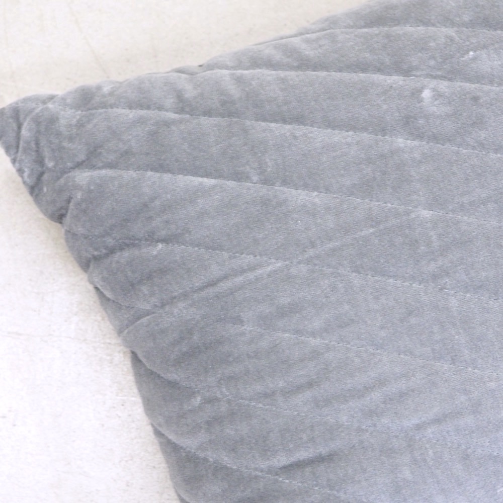 Kissen Victory mit Inlett Grau 40 x 60 cm Baumwollsamt