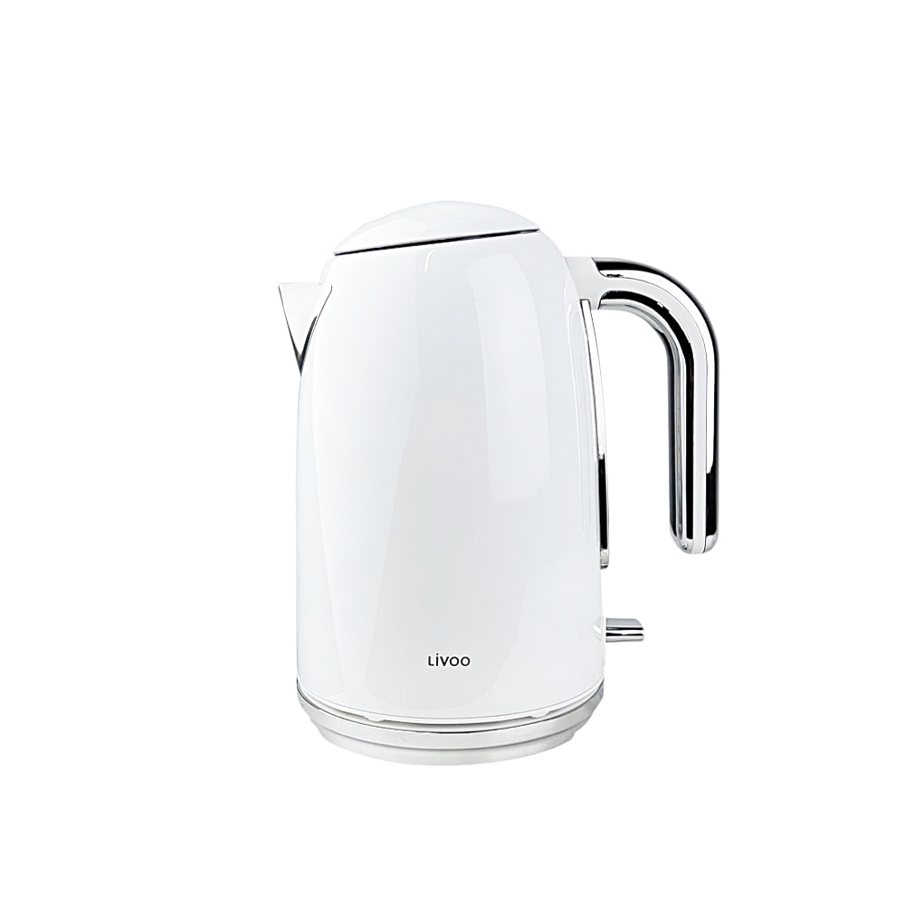 Wasserkocher Delta Retro Design weiß Silber Retro