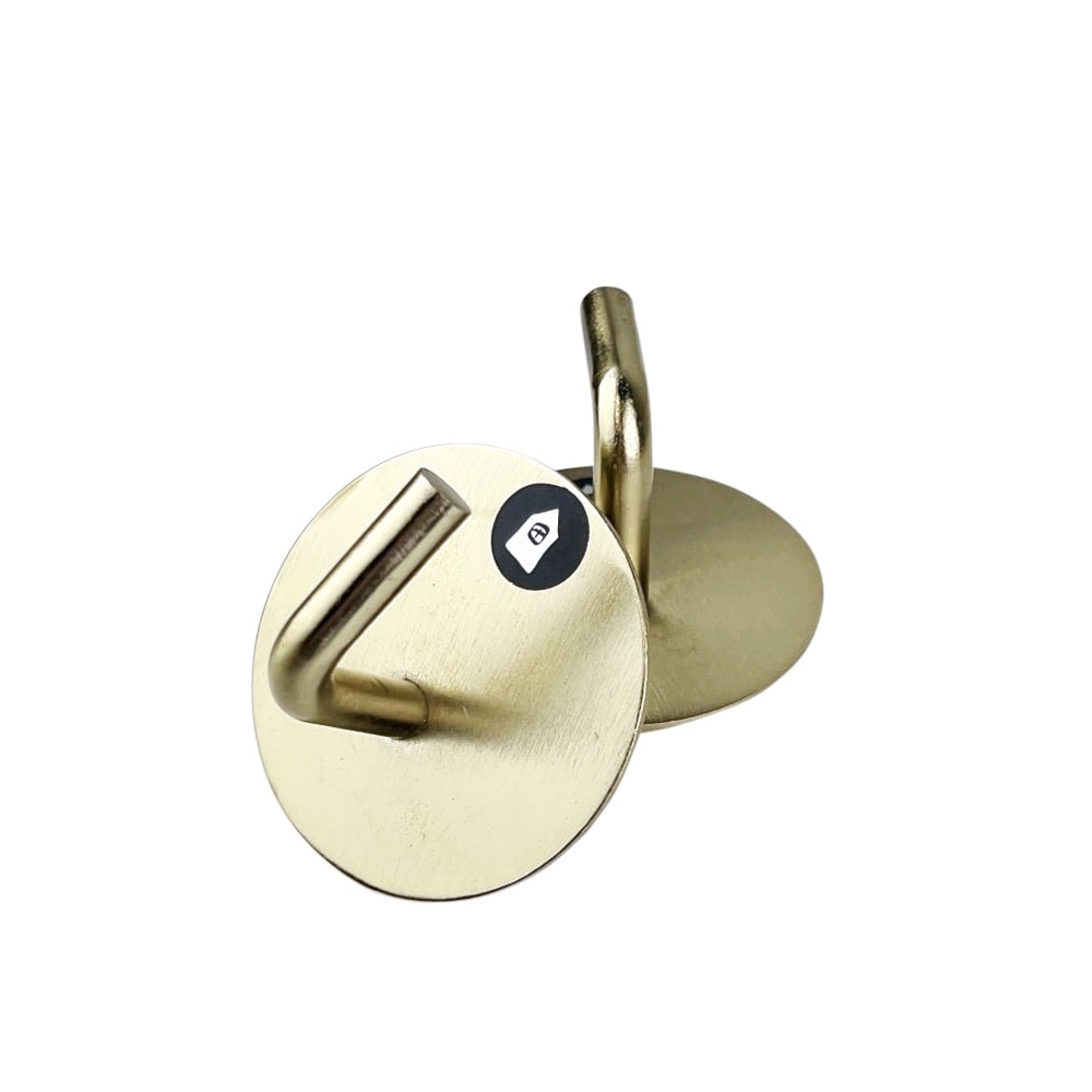 2x Metall-Wandhaken Lema 6 x T 5 cm Aluminium Gold