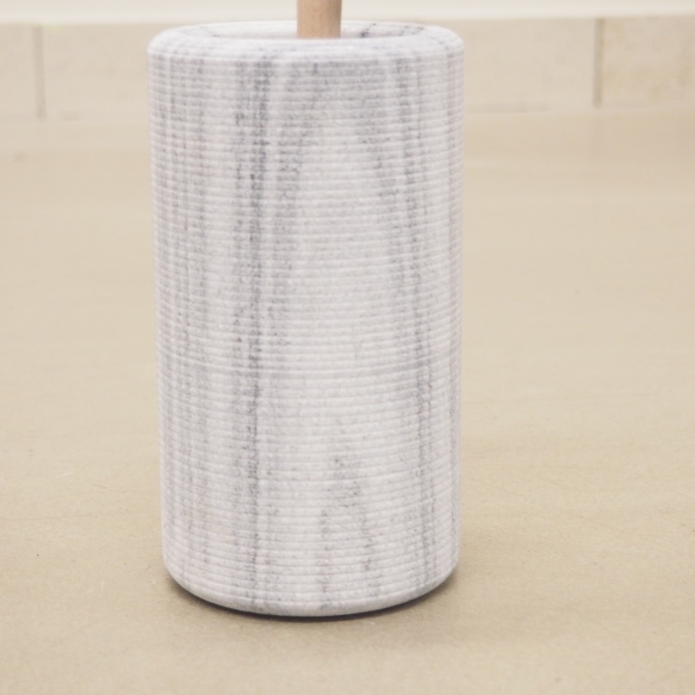 Toilettenbürste/-halter Zona Naturstein grau Ø 9cm H37cm Holzgriff