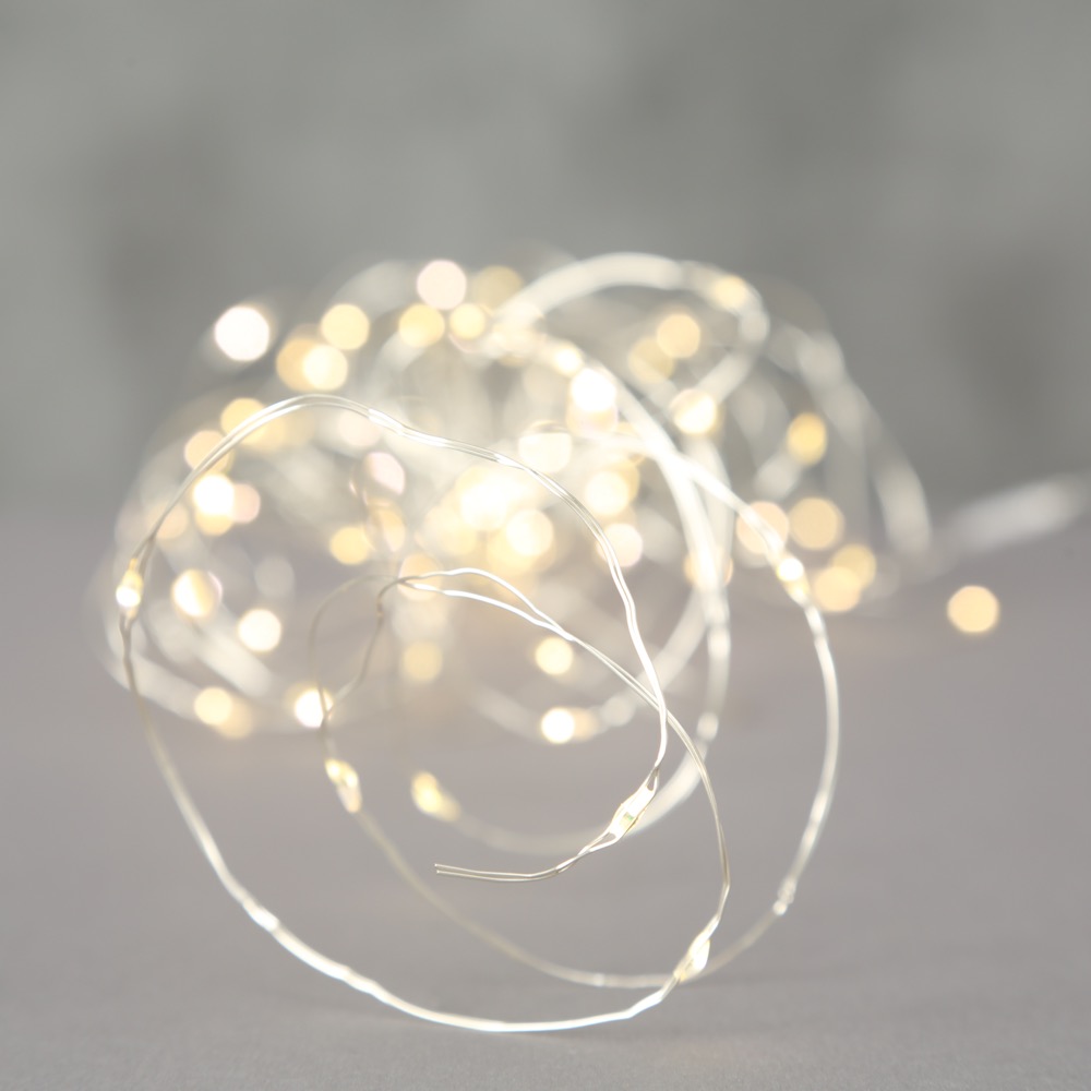Deko-Lichterkette Micro 20 LED Outdoor/Indoor Timer L 220cm Kunststoff