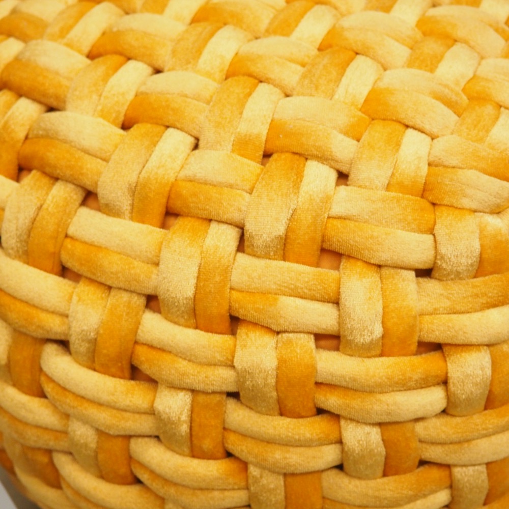 Pouf Samt goldfarben Ø ca. 50 cm