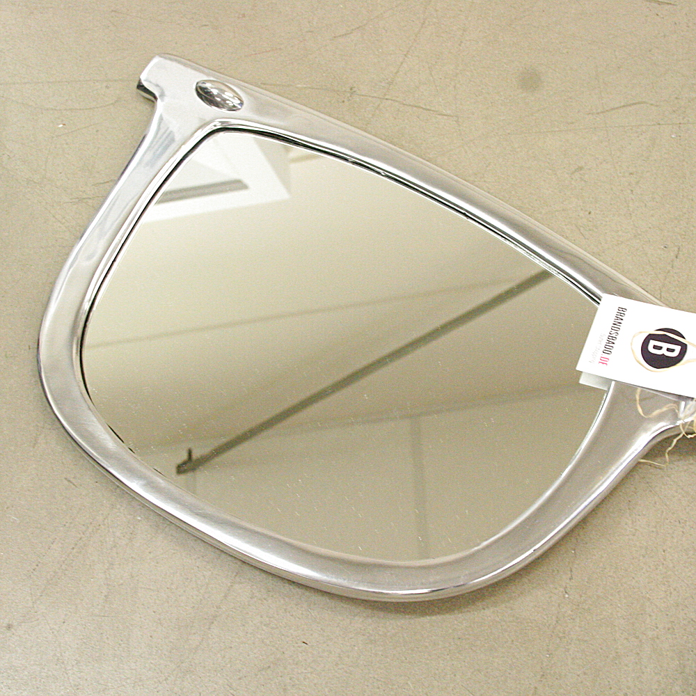 Spiegel Brille recyceltes Aluminium B101 x T5 x H30 cm Deko