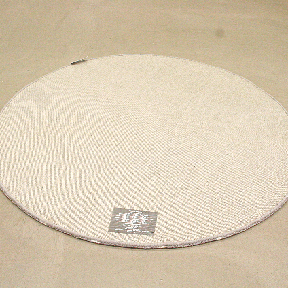 Handgetufteter Wollteppich Wild Cat Ø 120 cm rund grau creme