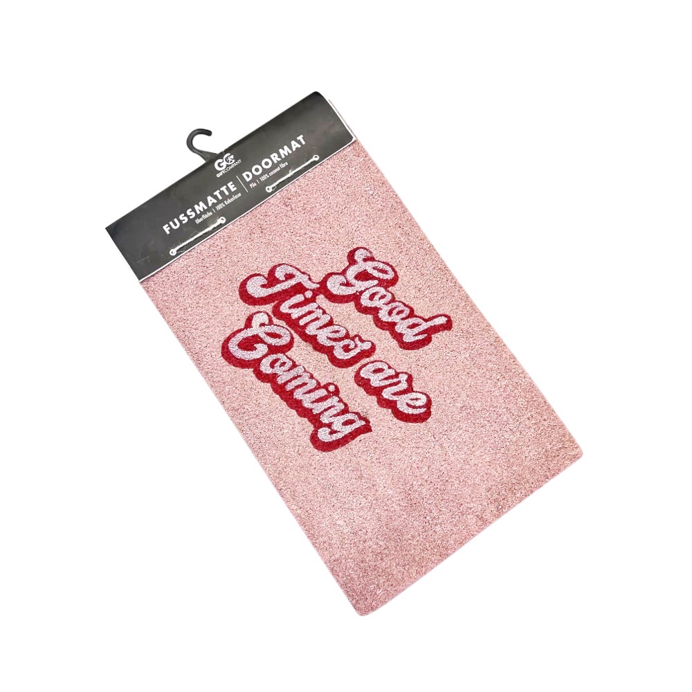 Fußmatte Good Times Vinyl Kokosfaser Rosa