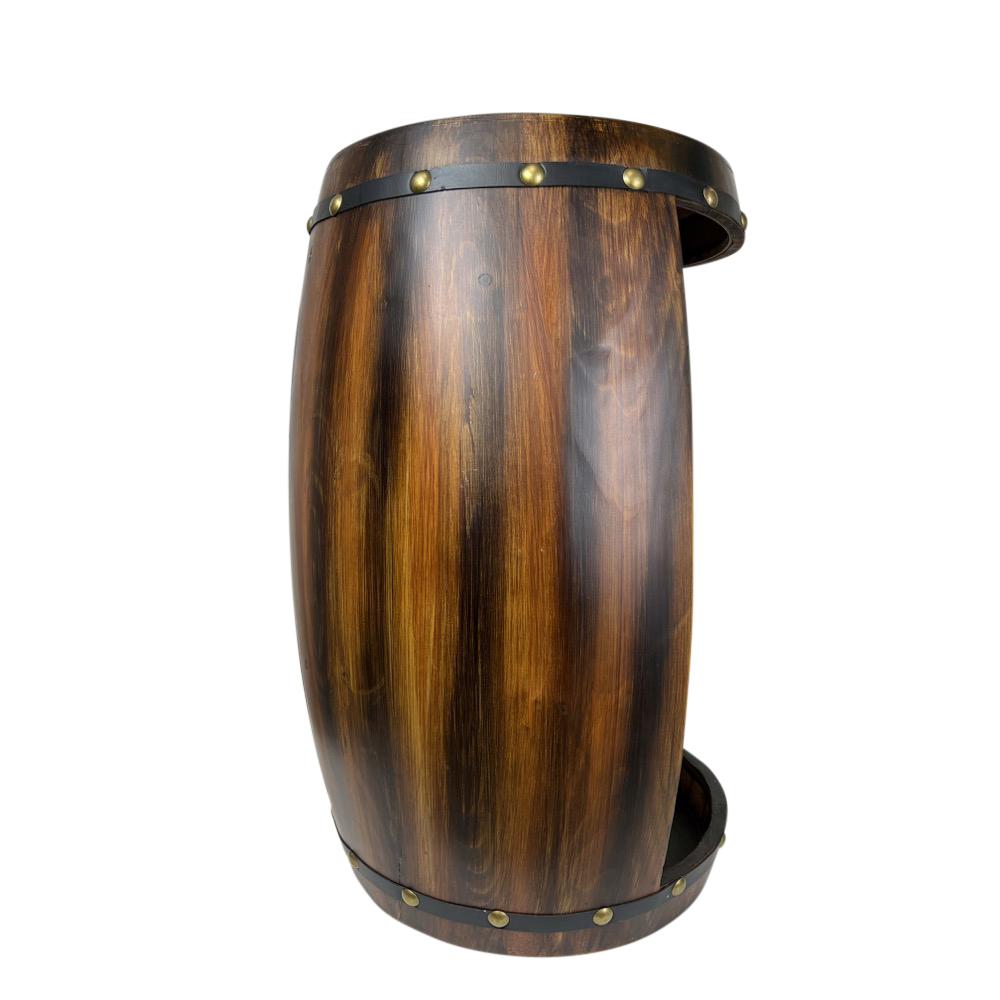 Flaschenregal Weinfass 16 Flaschen rustikal Holz ca. H69 x Ø49 cm