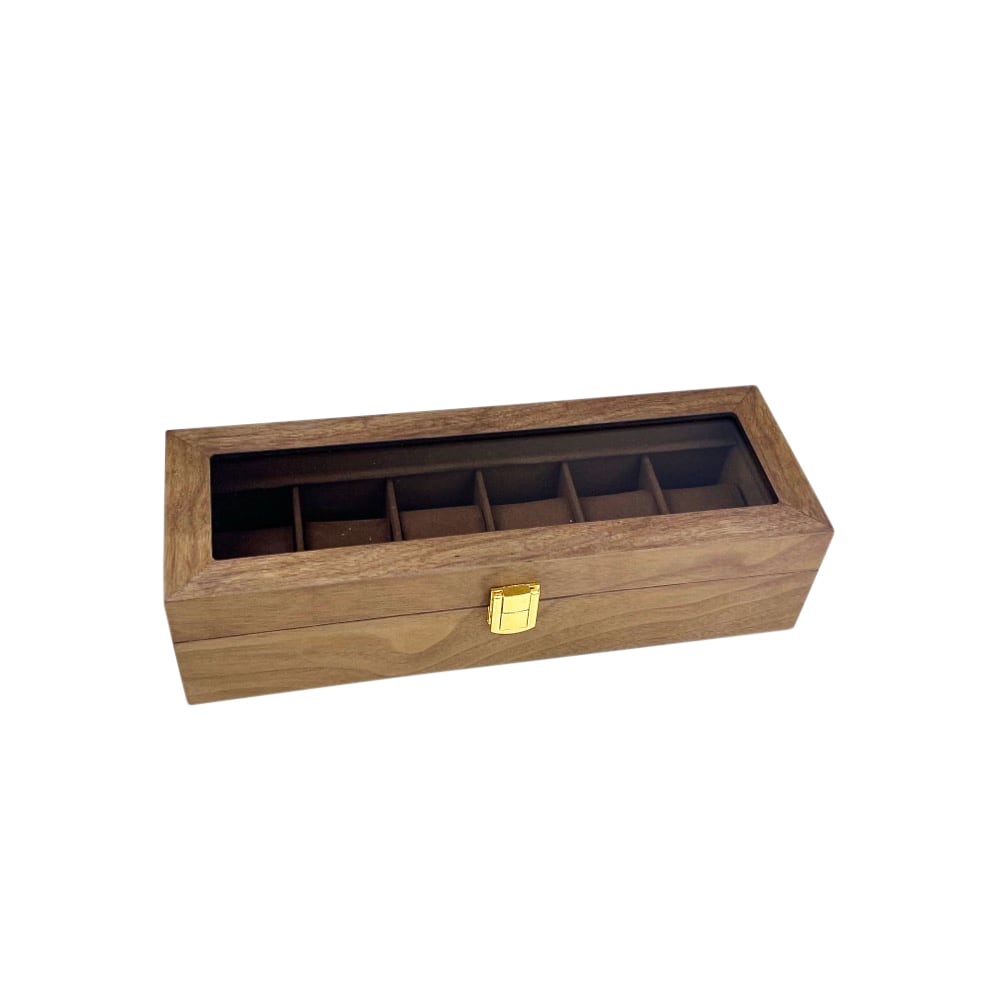 Uhrenbox Walnuss Design 6 Fächern