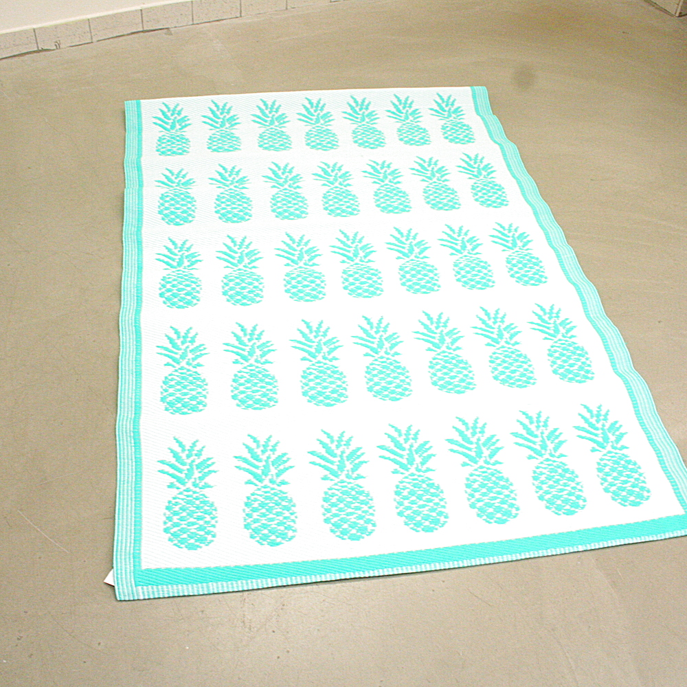 Outdoorteppich Sicily Maße ca. 120 x 180 cm Ananas Motiv