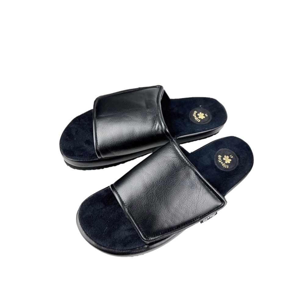Pantoletten Slide Velcro Gr. 41 Schwarz