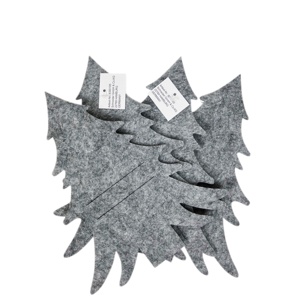 Besteckhalter-Set 4-tlg. X-Mas-Tanne ca. L23 cm Grau