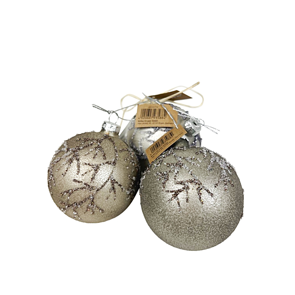 3x Weihnachtskugeln Ronka Ø 8 cm