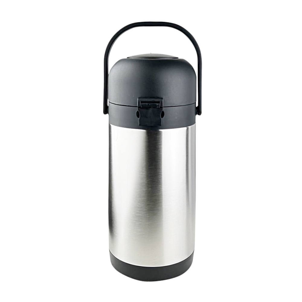 Isolier-Pumpkanne TT 2.5 L Edelstahl Schwarz Silber