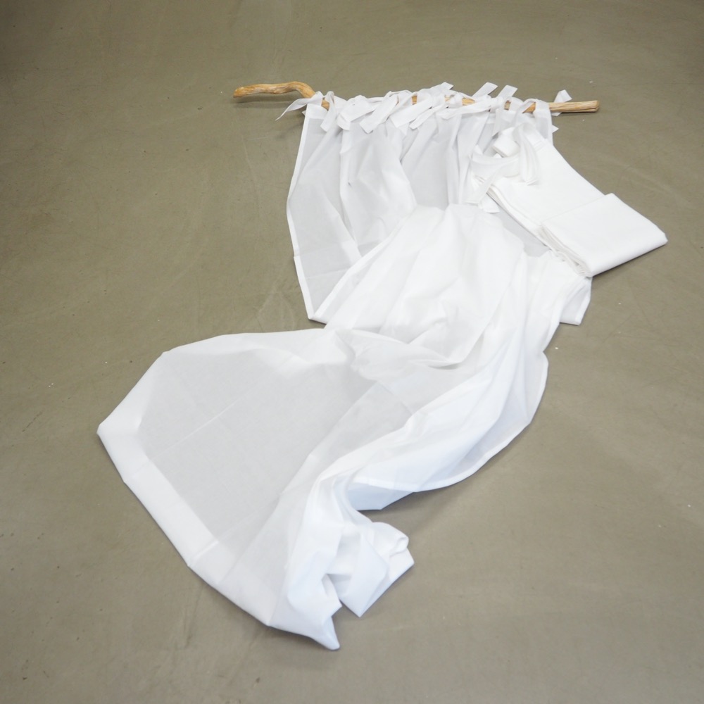 Vorhang Set 2-tlg. Baumwolle je ca. 140x250 cm weiß
